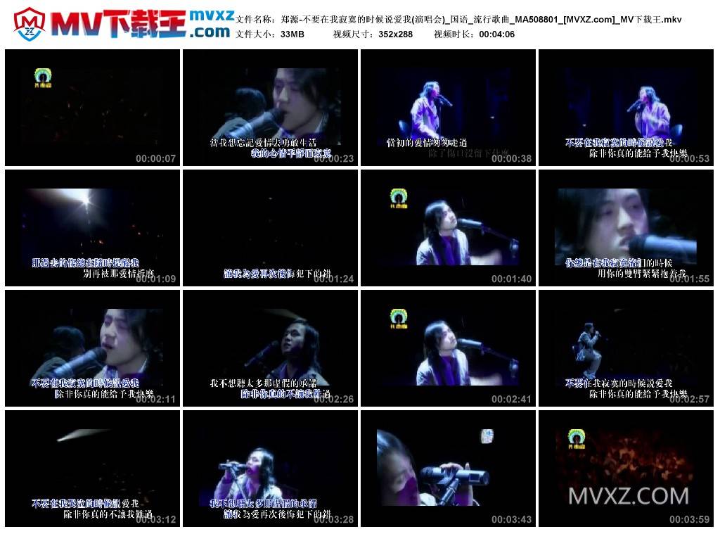 郑源-不要在我寂寞的时候说爱我(演唱会)_国语_流行歌曲_MA508801